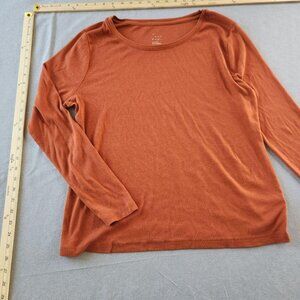 A New Day orange ribbed long sleeve tee